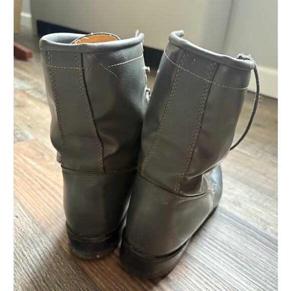 Texas Brand Boots Kiltie Lace Up Gray Leather Western 4442 Size 8 Medium - Picture 7 of 8